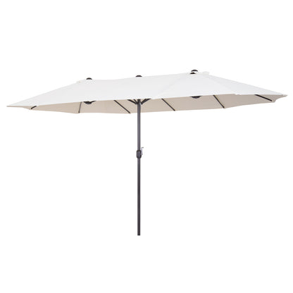 Parasol de patio double face rectangulaire 457 cm
