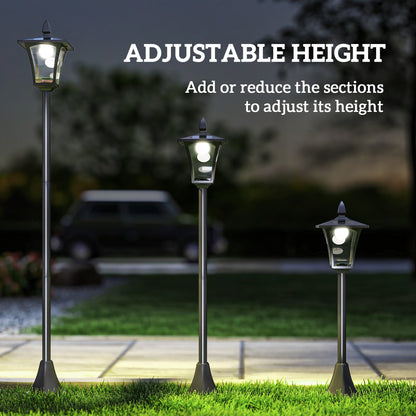 Lampadaire solaire de jardin 160 cm