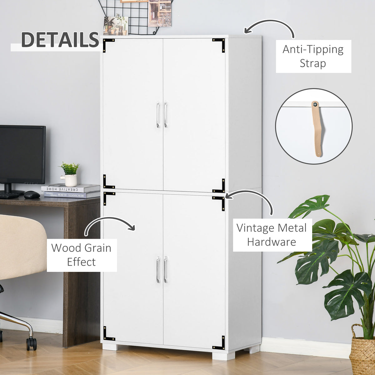 Armoire de cuisine garde-manger rustique