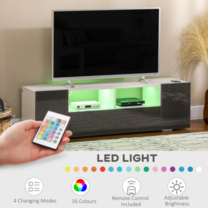 Meuble TV avec lumières LED et rangement
