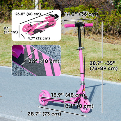 Trottinette enfant roues lumineuses réglable 3-8 ans