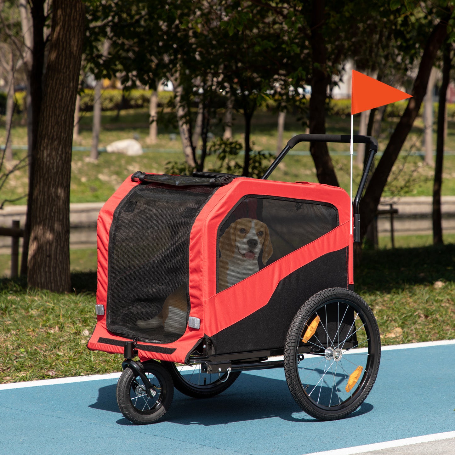 Remorque vélo chien 2-en-1 grands chiens 30 kg