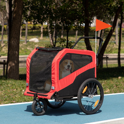 Remorque vélo chien 2-en-1 grands chiens 30 kg