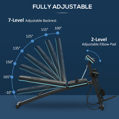 Banc d'entraînement pliable réglable pour musculation à domicile