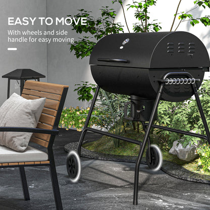 BBQ fumoir charbon 420 po² avec roues