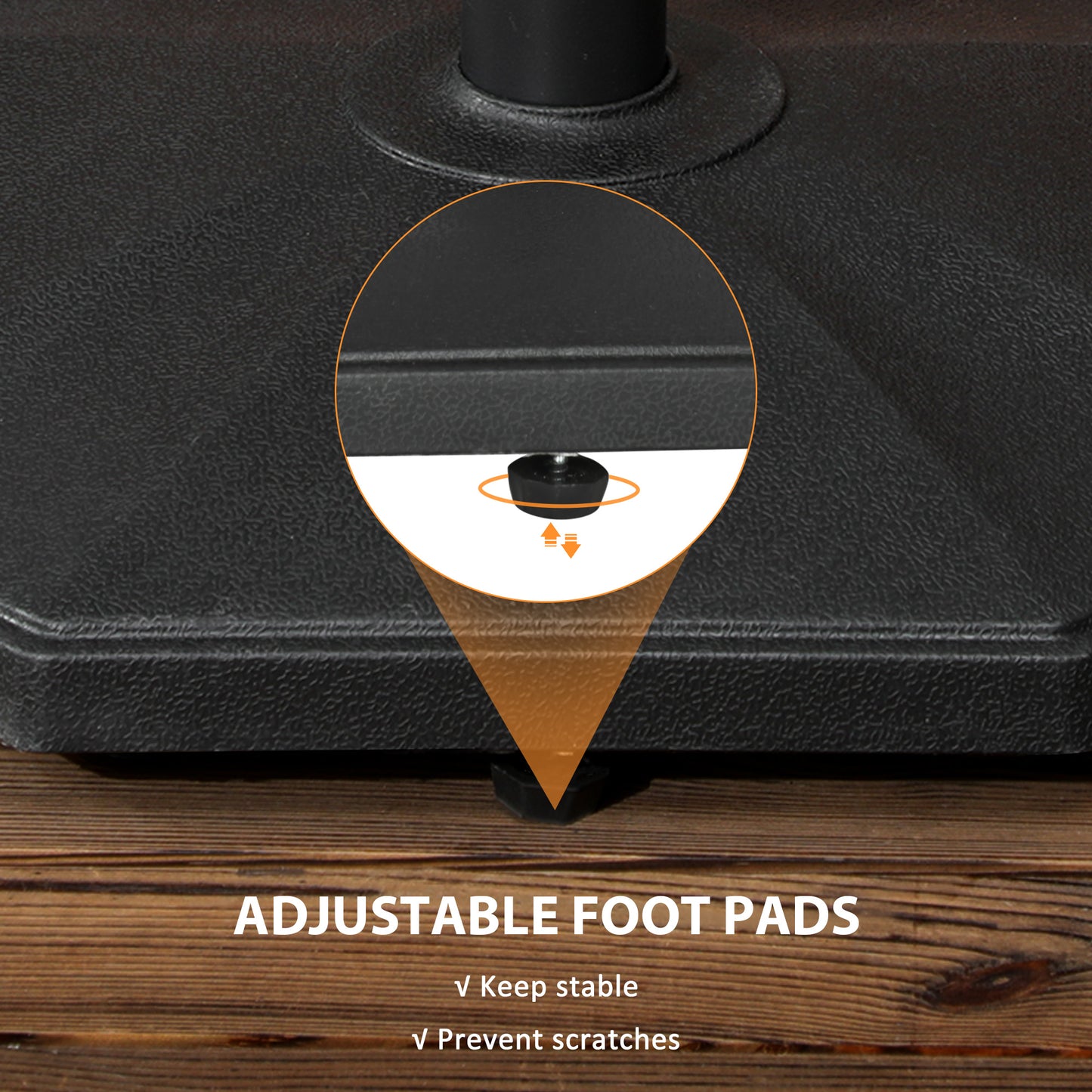 Socle de parasol en béton 22 kg