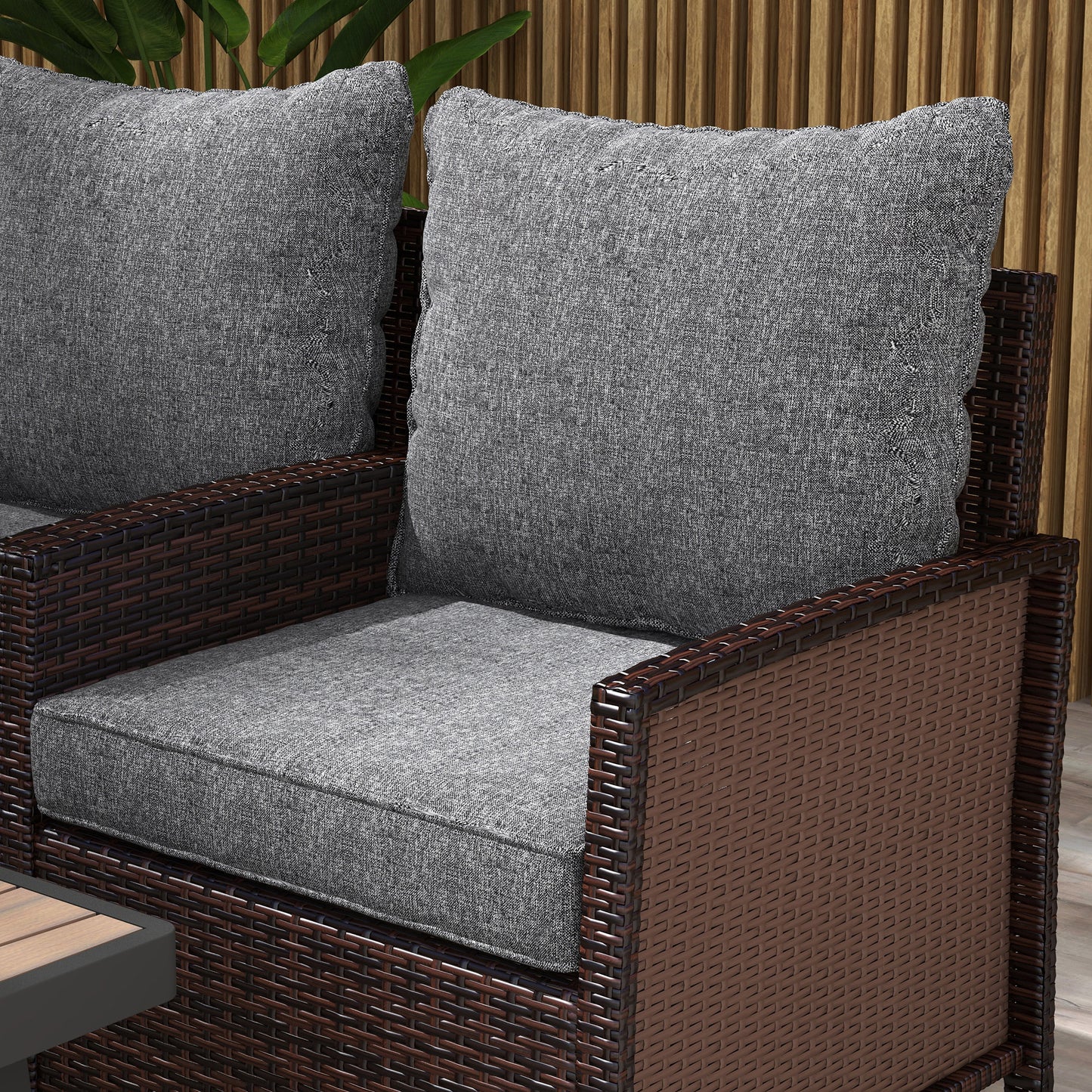 Coussins chaise patio 4 pièces avec dossier
