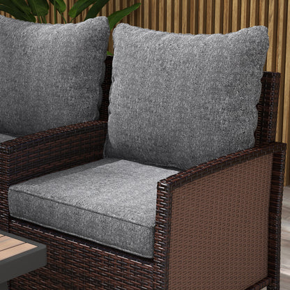 Coussins chaise patio 4 pièces avec dossier