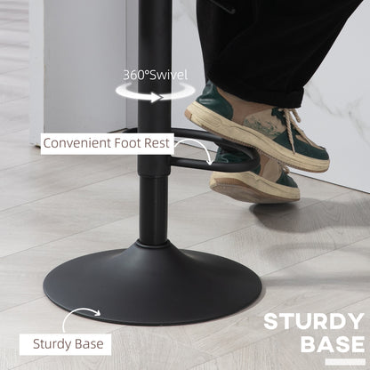 Ensemble de 2 tabourets de bar pivotants ajustables