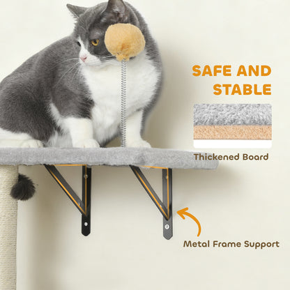 Ensemble mural pour chats 4 pièces avec griffoirs