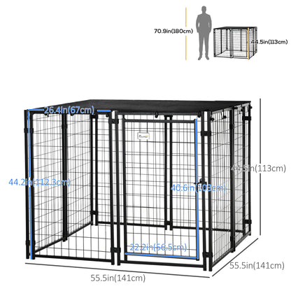 Enclos extérieur pour chien verrouillable