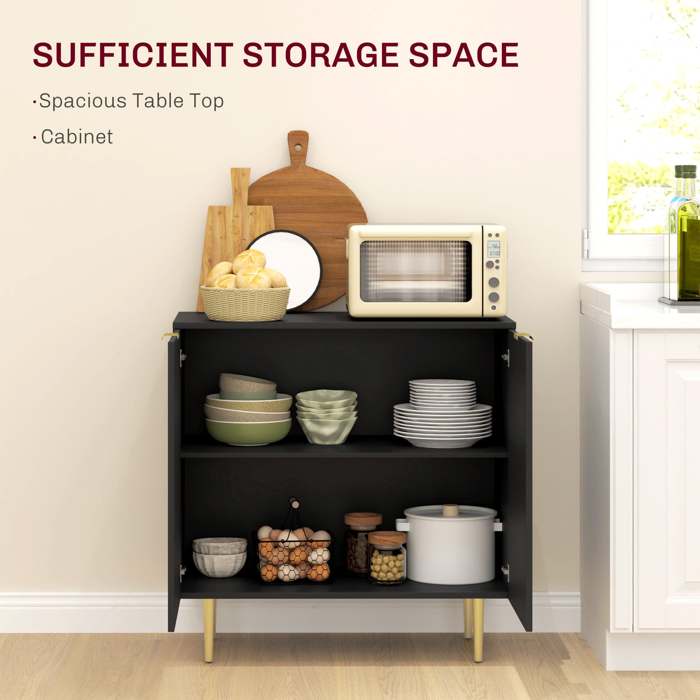 Armoire de rangement cuisine tablettes ajustables pieds métal