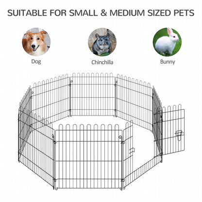 Parc pour chien octogonal 8 panneaux pliable