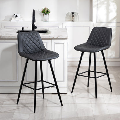 Chaises de comptoir PU cuir ensemble de 2