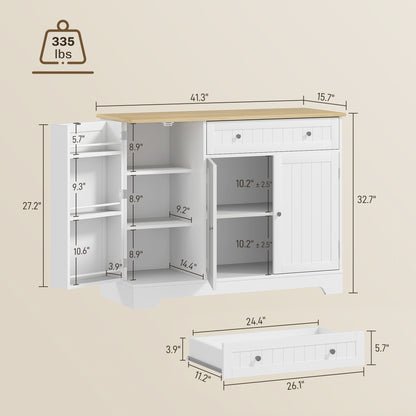 Buffet de cuisine moderne avec tiroir et étagère réglable