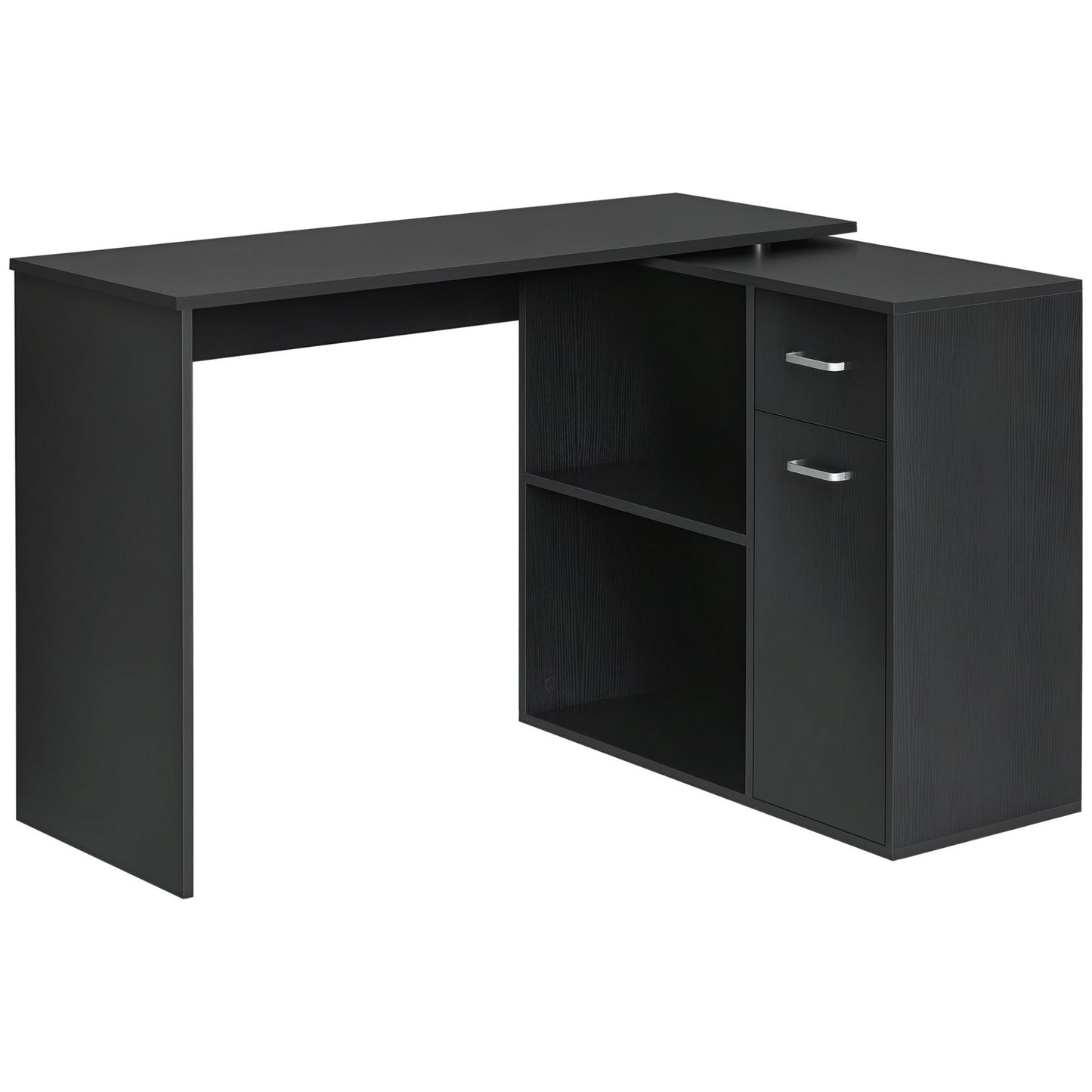 Bureau d'angle rotatif 180° avec rangements
