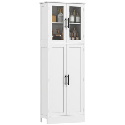Meuble de salle de bain autoportant avec portes vitrées