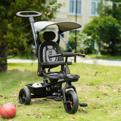 Tricycle évolutif 5-en-1 avec poignée parentale