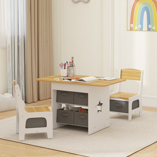 Ensemble table et chaises pour enfants — Lot de 3