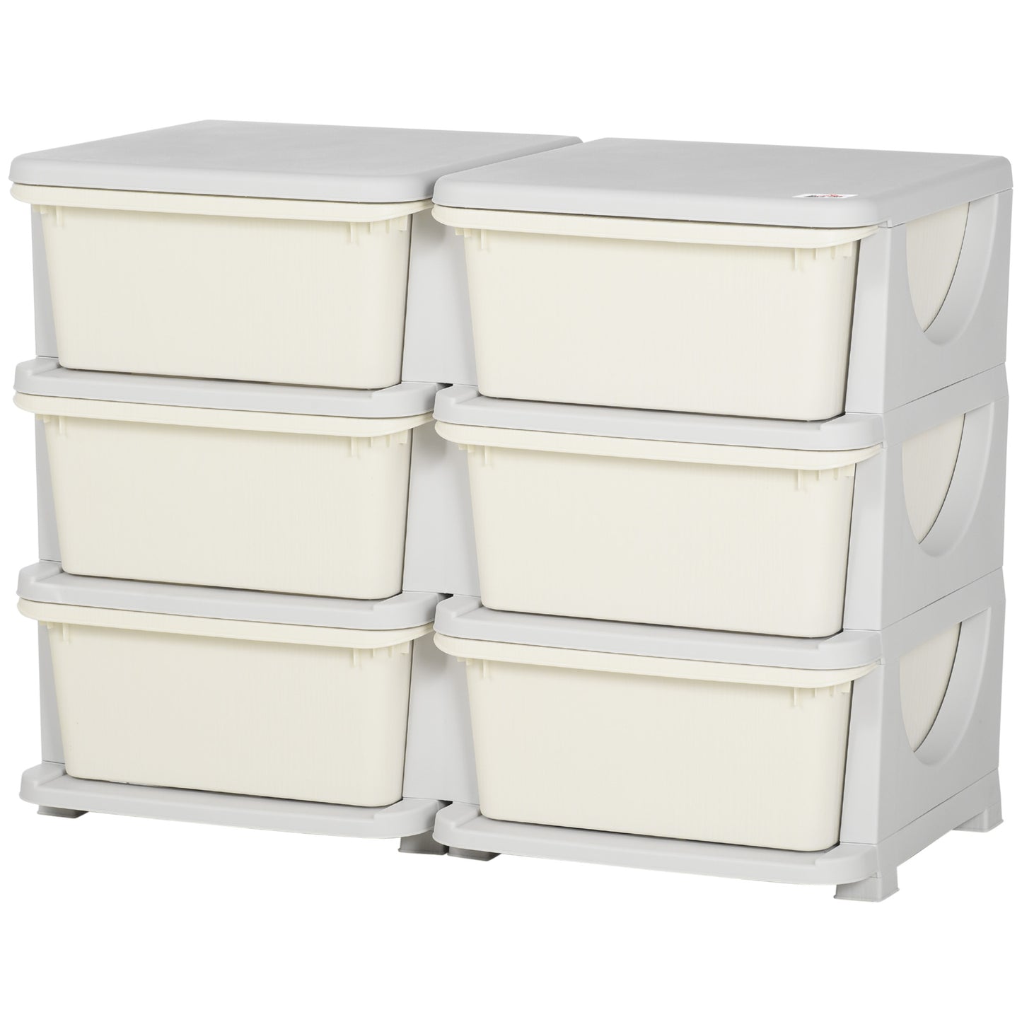 Organisateur jouets 3 niveaux 6 tiroirs plastique enfants