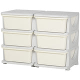 Organisateur jouets 3 niveaux 6 tiroirs plastique enfants