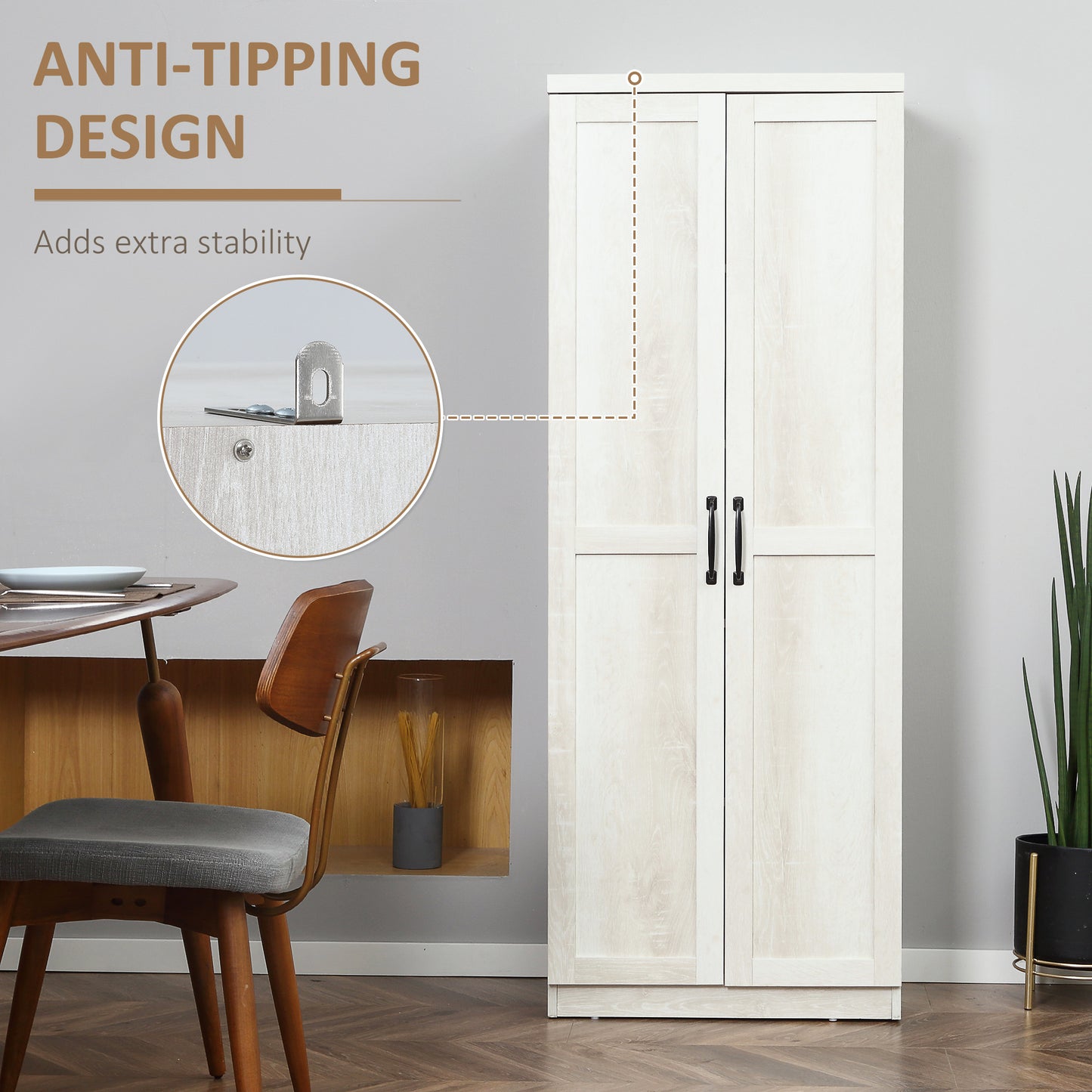 Armoire de cuisine 5 tablettes avec portes
