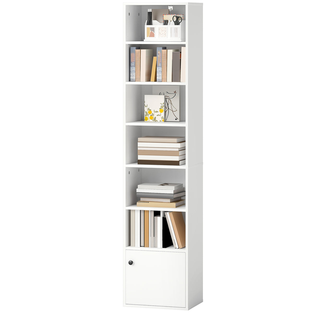 Bibliothèque à 7 niveaux avec armoire