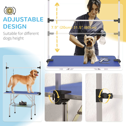 Table de toilettage ajustable pour chiens avec sangles sécurité