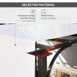 Pergola de patio avec toit coulissant 3 x 3 m