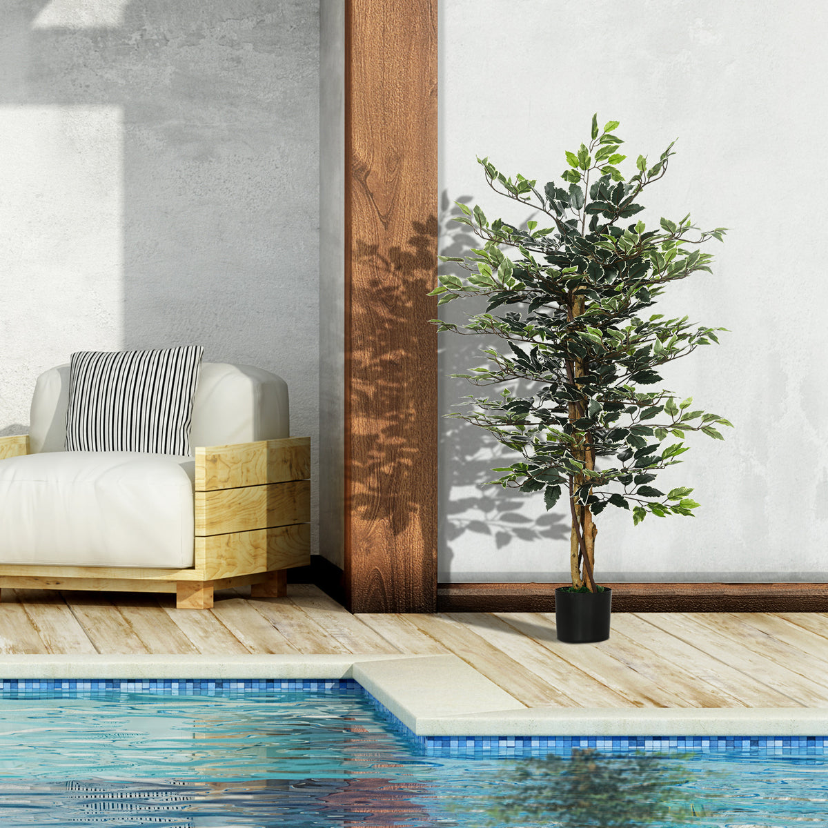 Ficus artificiel décoratif en pot