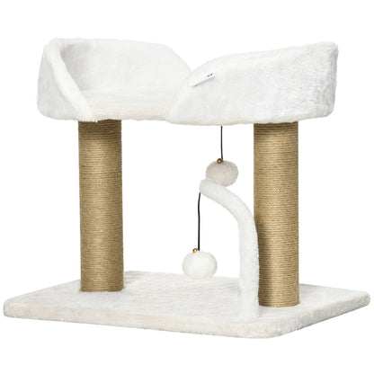 Arbre à chat compact avec griffoirs en jute