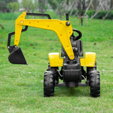 Tracteur à pédales pour enfants avec godet — Jaune