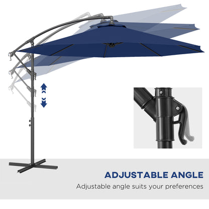 Parasol déporté patio 10 pieds cantilever avec base croisée
