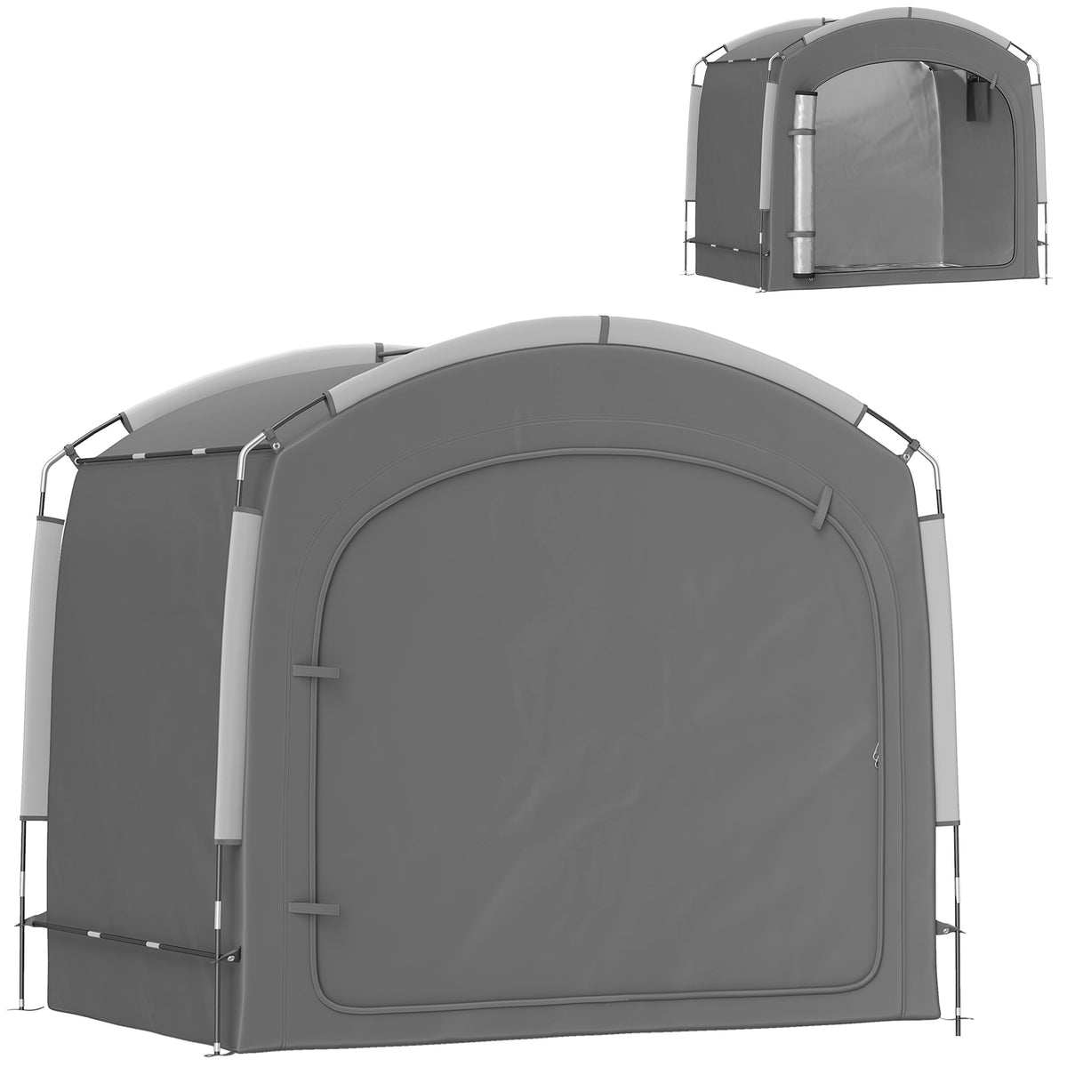 Abri vélo portable imperméable 210D — Gris foncé