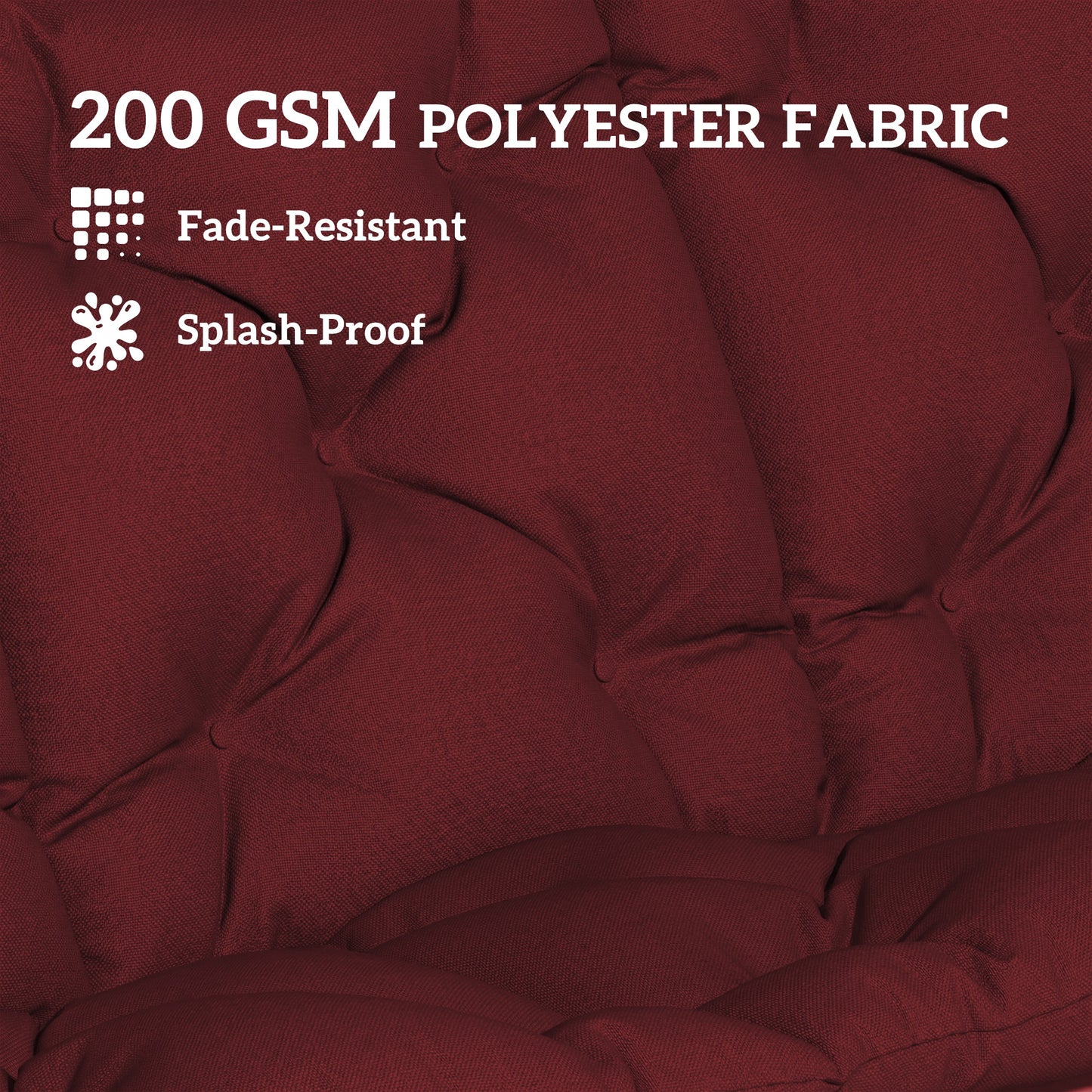Coussin de banc extérieur hydrofuge trois places