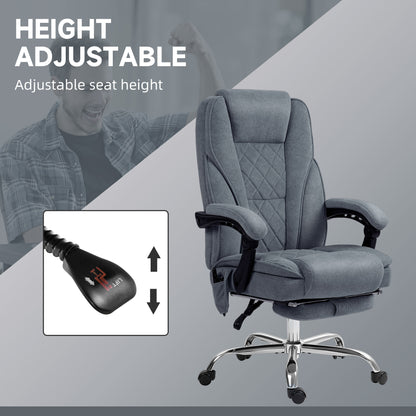 Chaise bureau massage inclinable avec repose-pieds ajustable