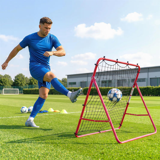 Filet de rebond soccer réglable 5 angles — 107 x 91 cm