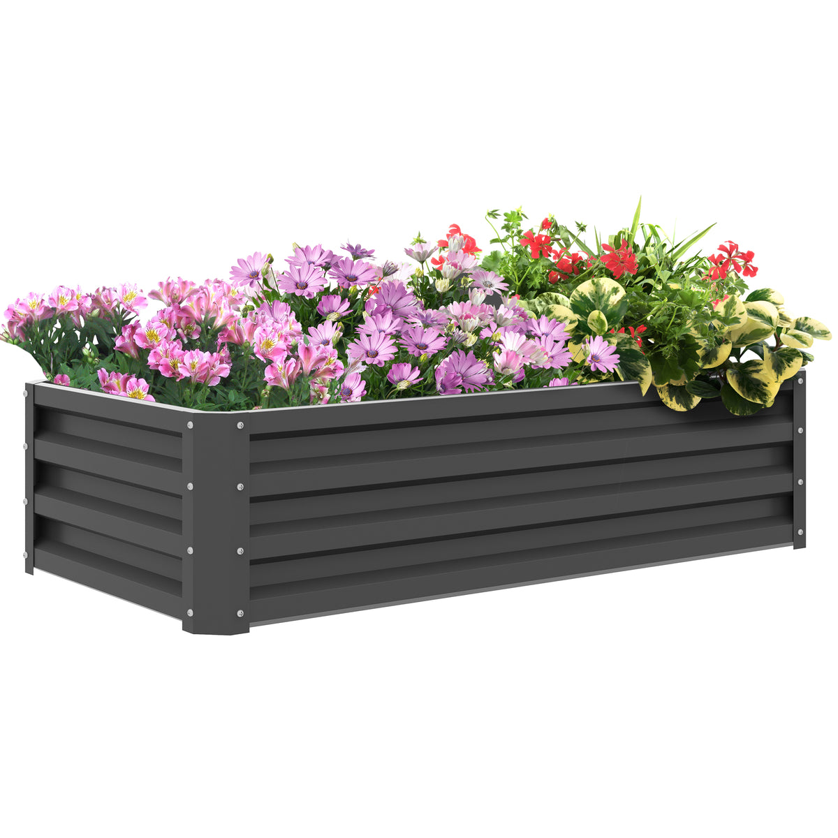 Jardinière surélevée galvanisée acier 120x60x30cm