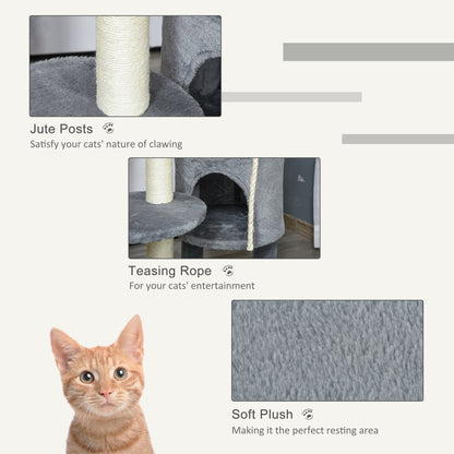 Arbre à chat multiétage avec condo et griffoirs