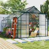 Serre de jardin aluminium polycarbonate 8 x 12 pi