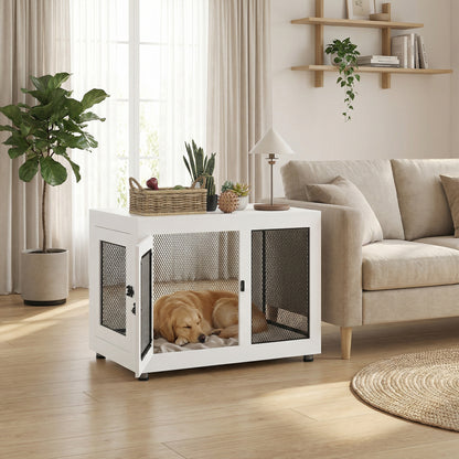 Cage chien table d'appoint coussin résistant à l'eau