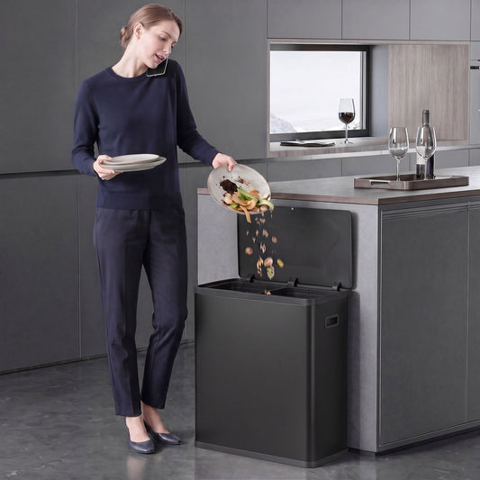 Poubelle automatique intelligente à double compartiment 60 L