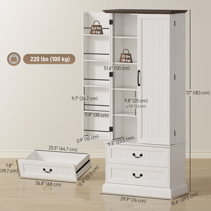 Armoire-buffet de cuisine avec lumière DEL capteur