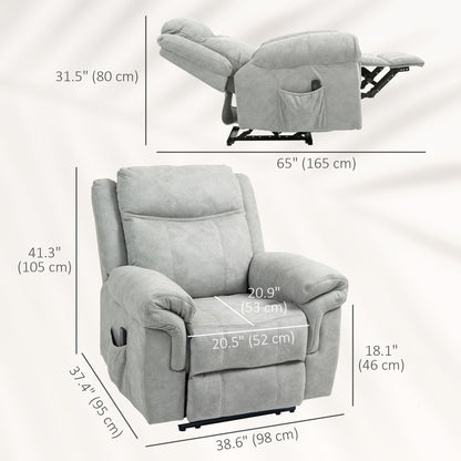 Fauteuil inclinable manuel avec massage vibrant et pochettes