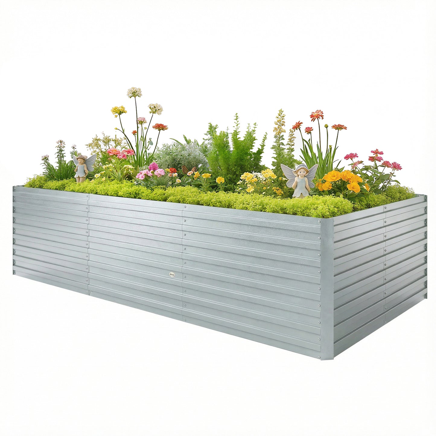 Bac de jardinage surélevé galvanisé extra profond 240x120x60cm