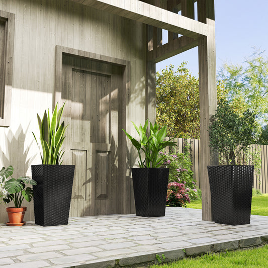 Ensemble 3 Jardinières Hautes Extérieur Intérieur