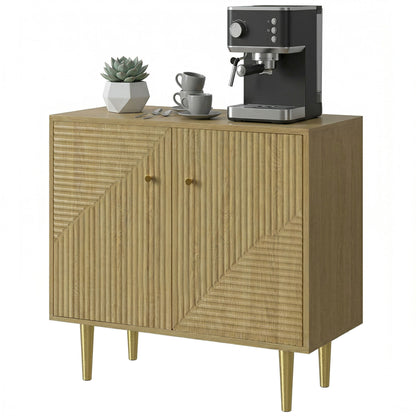 Buffet de salle à manger géométrique avec étagère réglable