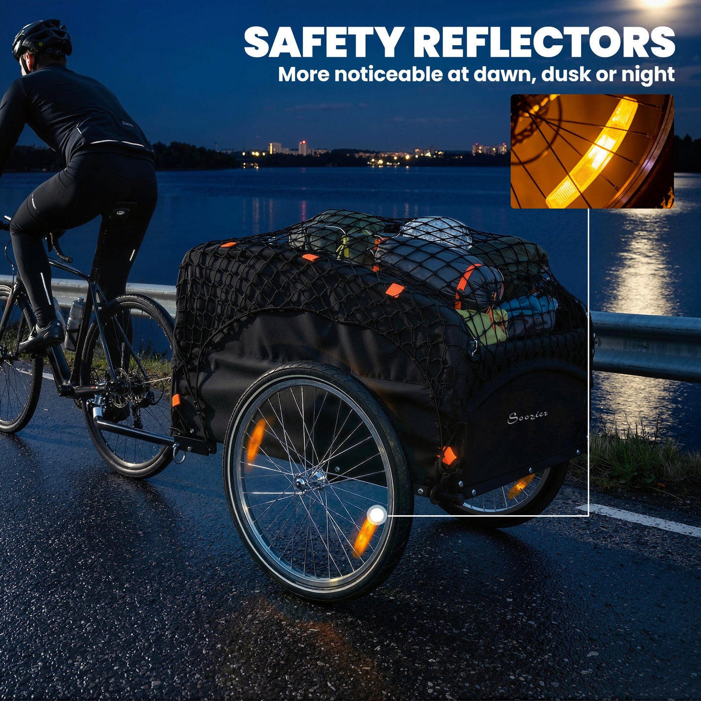 Remorque cargo vélo 170 L roues 20 po