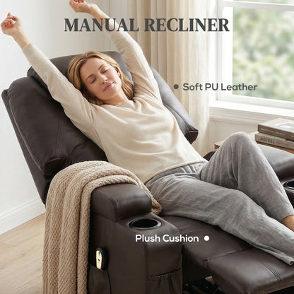 Fauteuil releveur électrique à dossier haut en similicuir