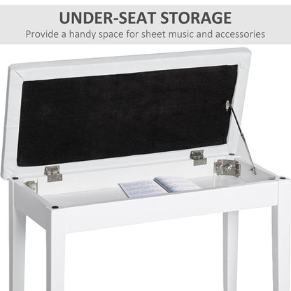 Banc de piano rembourré avec rangement